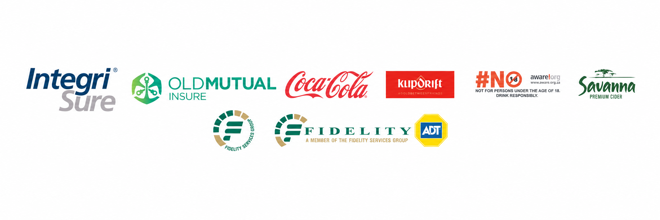 Event Sponsors: IntegriSure, Old Mutual Insure, Coca-Cola, Klipdrift, #NO, Savanna, Fidelity Services Group, ADT